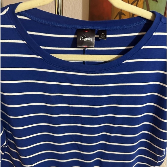 Rafaella blue/white stripe dress size M - Picture 4 of 9